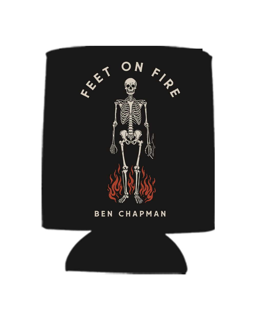 Feet On Fire Koozie